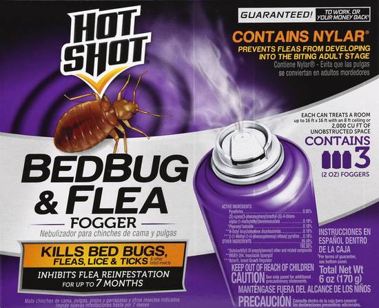 Hot Shot Bedbug and Flea Fogger (3 ct)