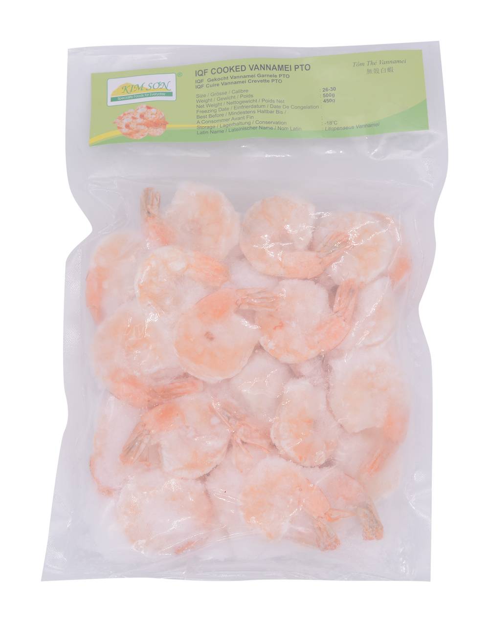 Kim Son Iqf Cooked Vannamei Pto 26/30 (500g)