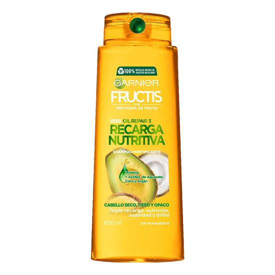 Fructis shampoo recarga nutritiva (botella 650 ml)