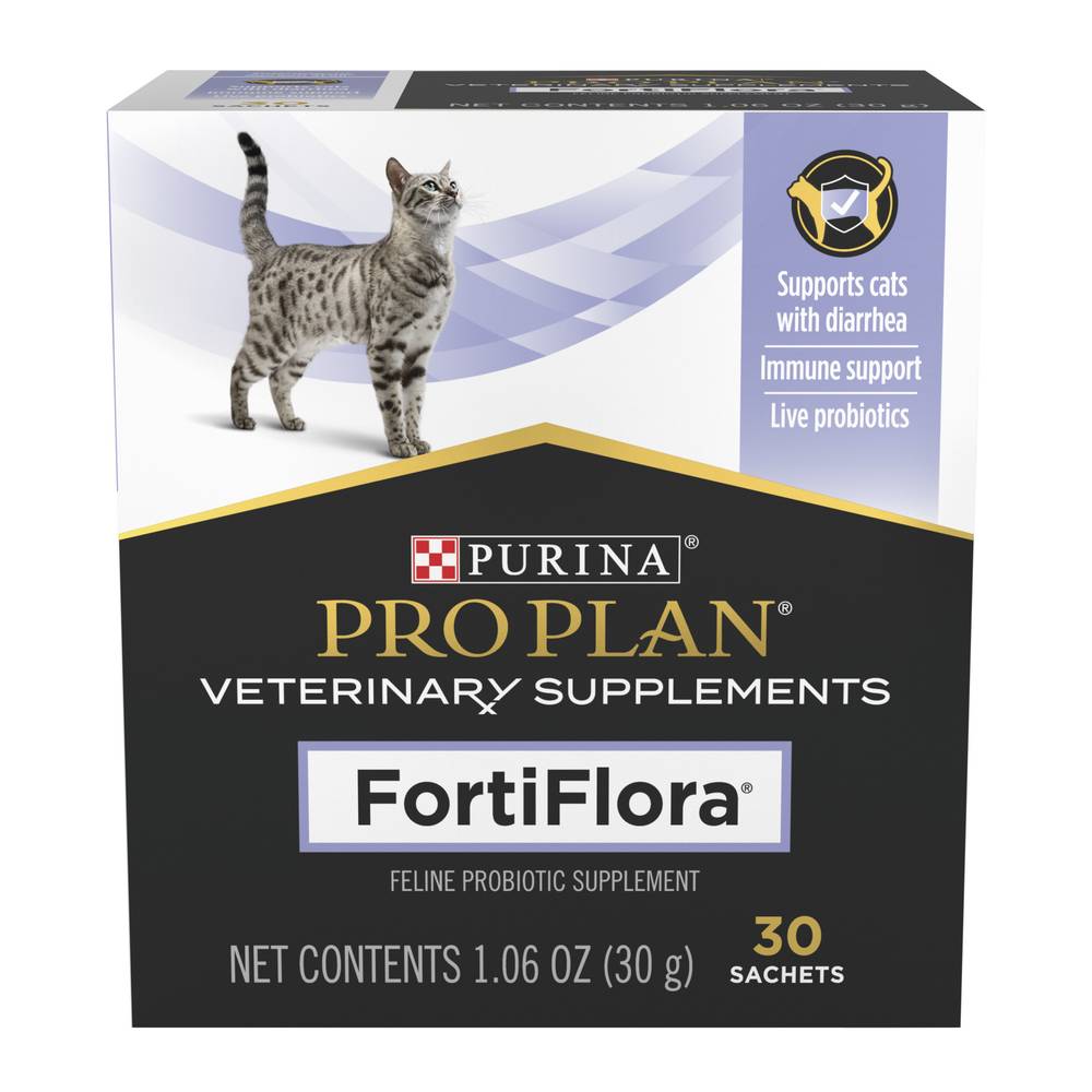 Purina Pro Plan Veterinary Supplements Fortiflora Cat Probiotic Supplement For Cats (1.06 oz, 30 ct)