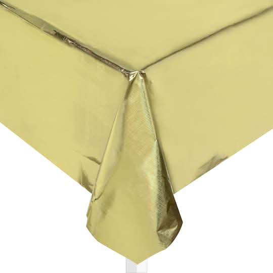 Celebrate It Gold Table Cover, 9Ft