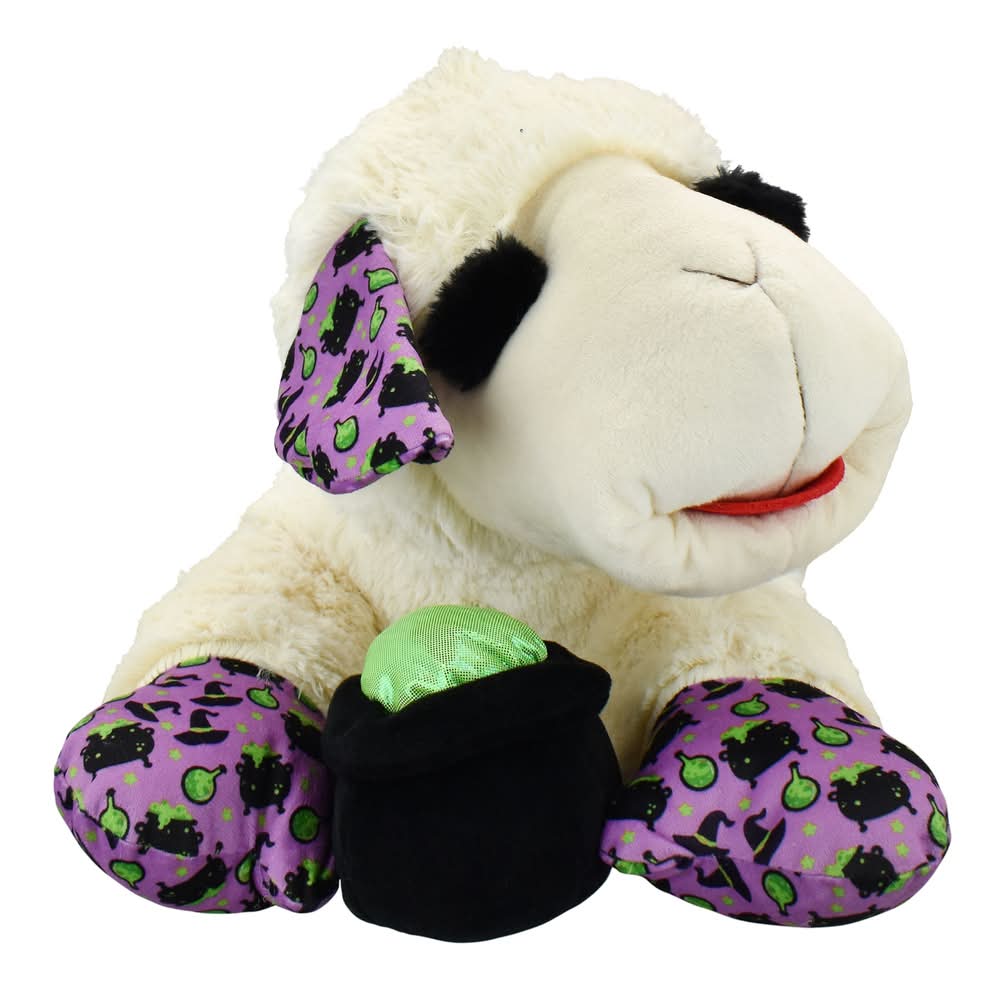 Multipet® Lamb Chop Green/Purple Plush Squeaker Dog Toy (Color: Multi Color)