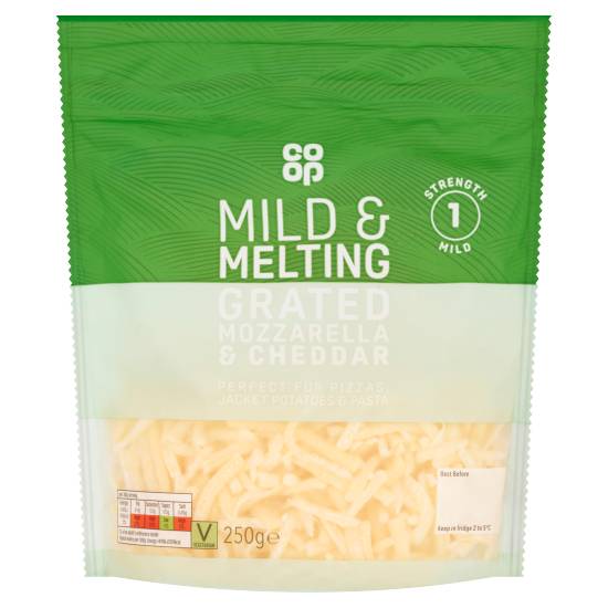 Co-Op Mild & Melting Grated Mozzarella & Cheddar 250g