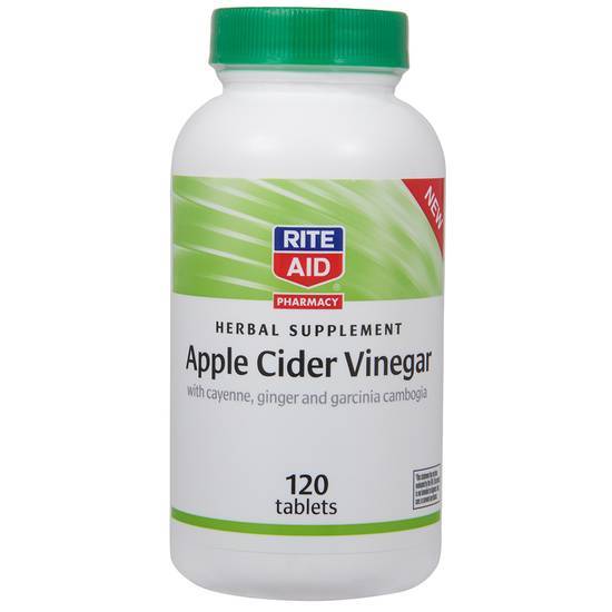 Rite Aid Apple Cider Vinegar Herbal Supplement Tablets (120 ct)