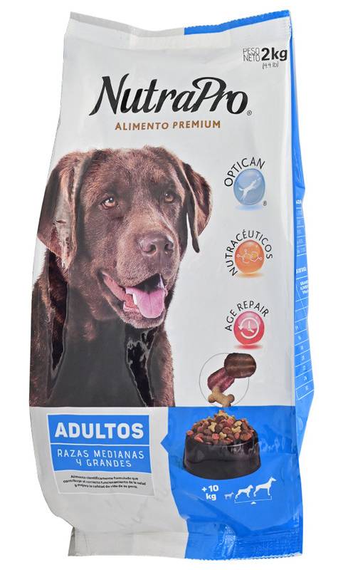 NUTRAPRO COM PERRO ADU RZ MED-GDE *2KG