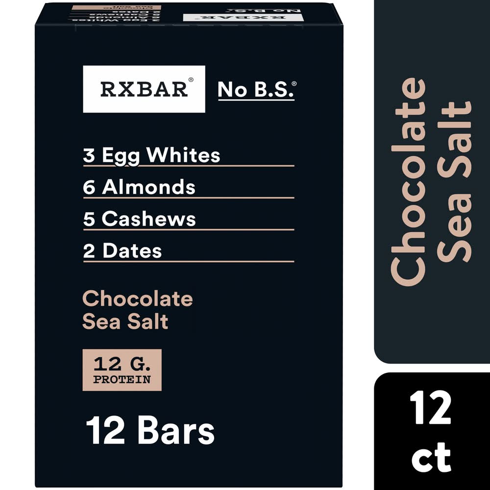 RXBAR Protein Bar, Chocolate Sea Salt (1.83 oz, 12 ct)