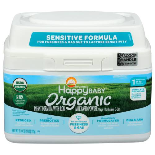 Happy Baby Organic Stage 1 Infant Milk-Based Formula W/ Iron