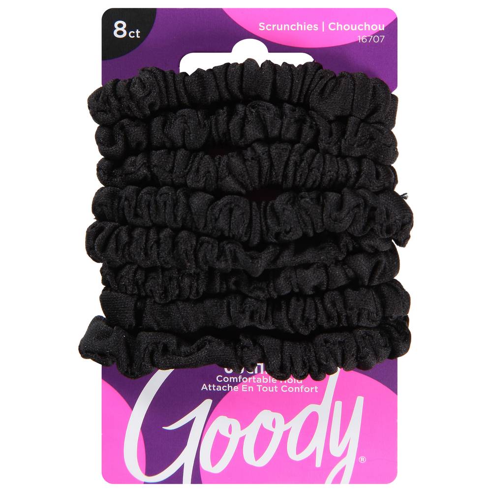 Goody Ouchless Medium Hair Black Scrunchie (8 scrunchie)