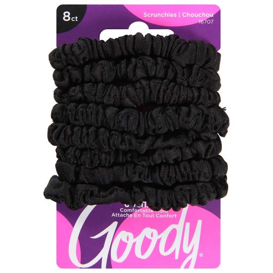 Goody Ouchless Medium Hair Black Scrunchie (8 scrunchie)