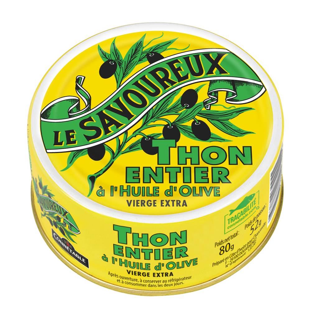 Le Savoureux - Thon entier à l'huile d'olive vierge extra