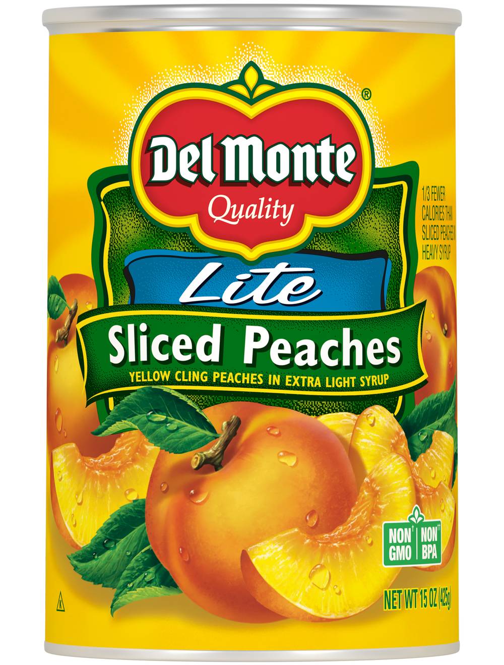 Del Monte Lite Sliced Peaches in Extra Light Syrup (15 oz)