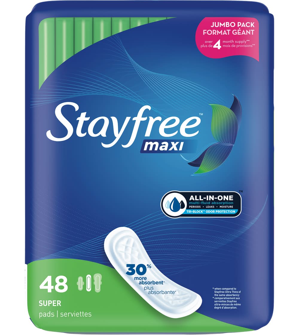 Stayfree Super Absorbency Maxi Pads (1.2 lbs)