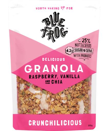 Blue Frog Granola Raspberry and Vanilla (350g)