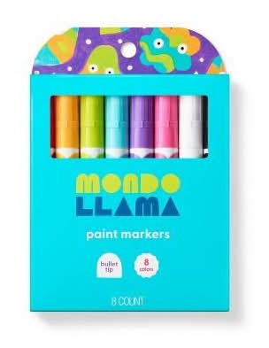 Mondo Llama Bullet Tip Paint Markers, Multicolor (8 ct)