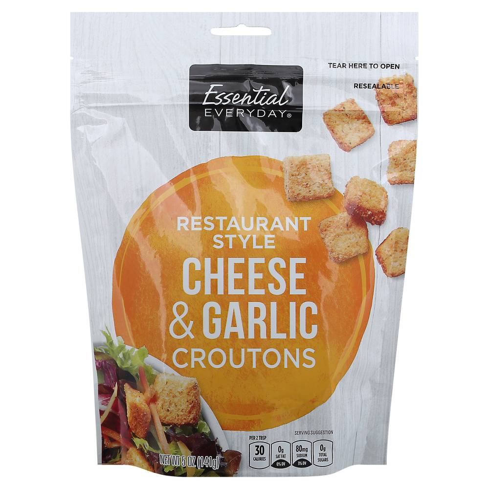 Essential Everyday Restaurant Style Cheese & Garlic Croutons (5 oz)