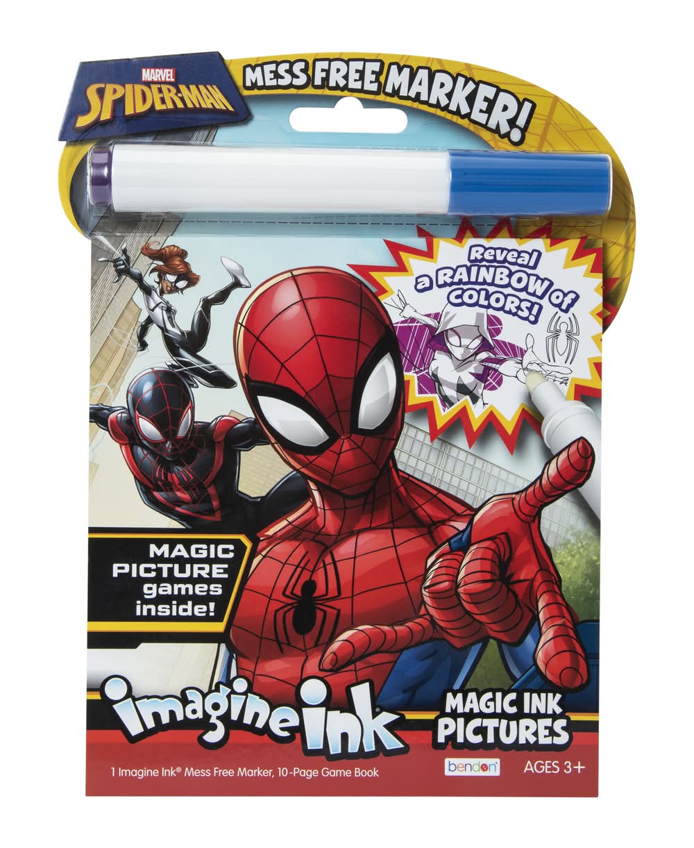Imagine ink® Magic ink Pictures Mess-Free Coloring Book - Spider-Man