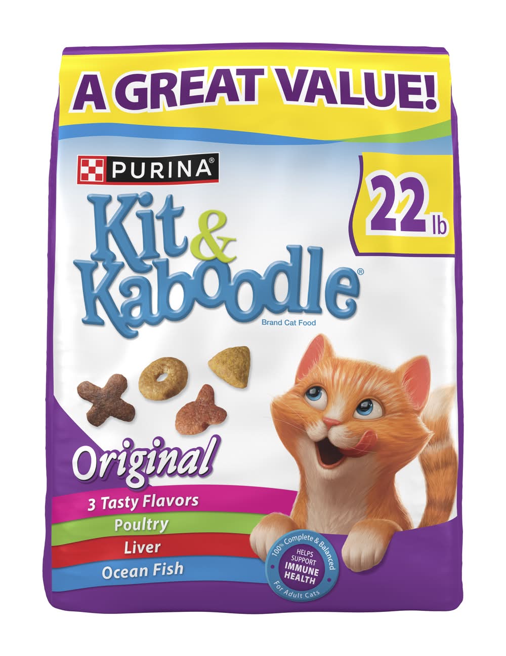 Purina Kit & Kaboodle Original 4 Flavors Cat Food (22 lbs)