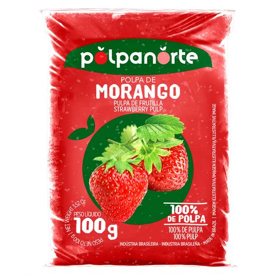 Polpanorte polpa de morango (100g)