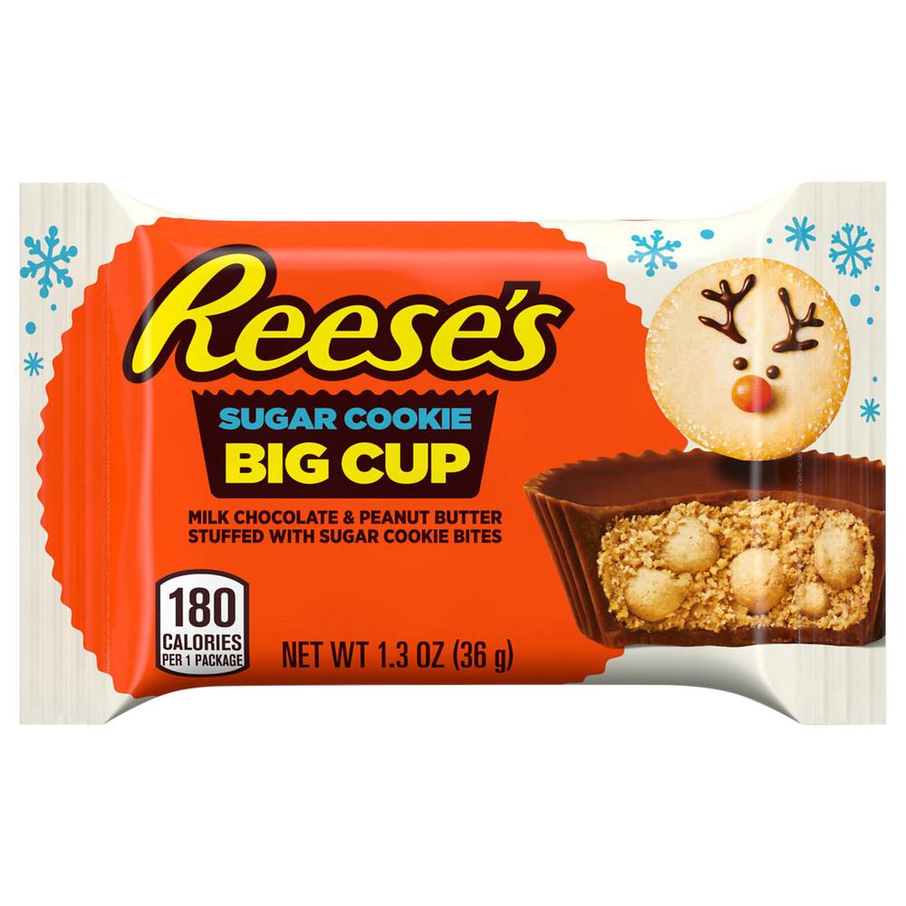 Reese's Big Cup Sugar Cookie Treats, Milk Chocolate- Peanut Butter (1.3 oz)