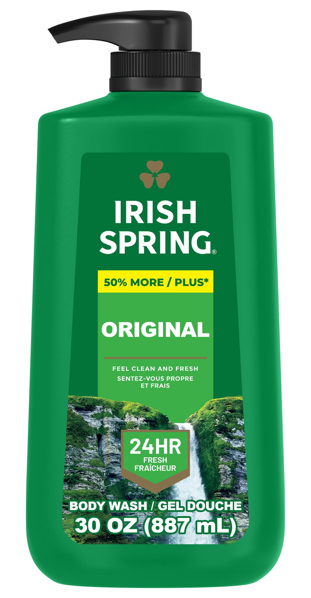 Irish Spring Original Clean Moisturizing Face & Body Wash (30 fl oz)