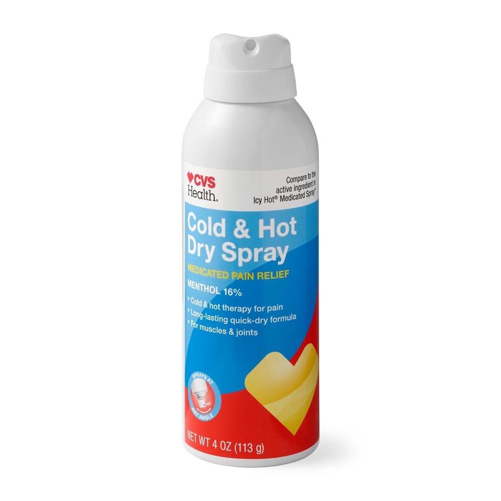 CVS Health Cold & Hot Pain Relief Menthol Dry Spray (4 oz)