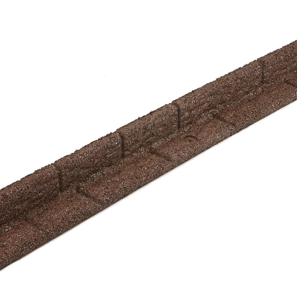 Rubberific 4-ft x 3-in Brown Rubber Landscape Edging Section | LRE4BN