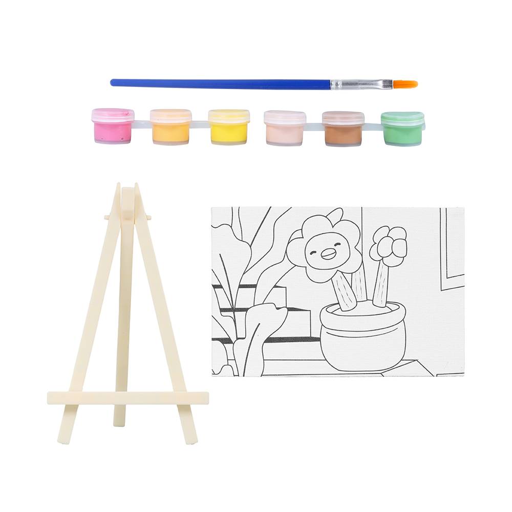Miniso mini kit de pintura flores (9 piezas)