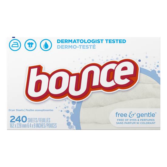 Bounce Free & Gentle Dryer Sheets (240 sheets)