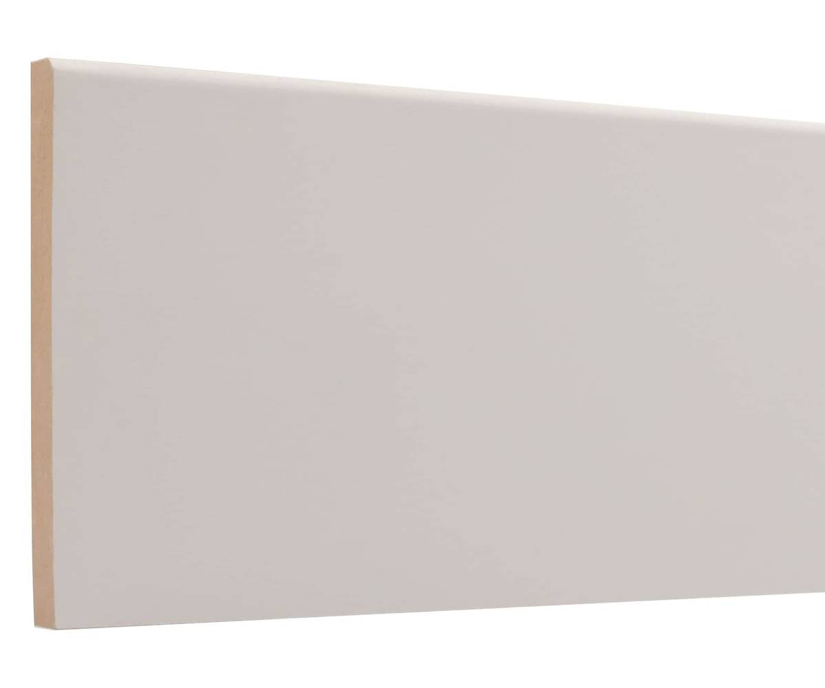 1/2-in x 4-1/4-in x 8-ft Modern Primed MDF 414E Baseboard Moulding | 414E 8 FBDPM