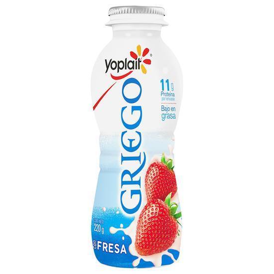 Yoplait yoghurt bebible estilo griego con fresas (botella 220 g)
