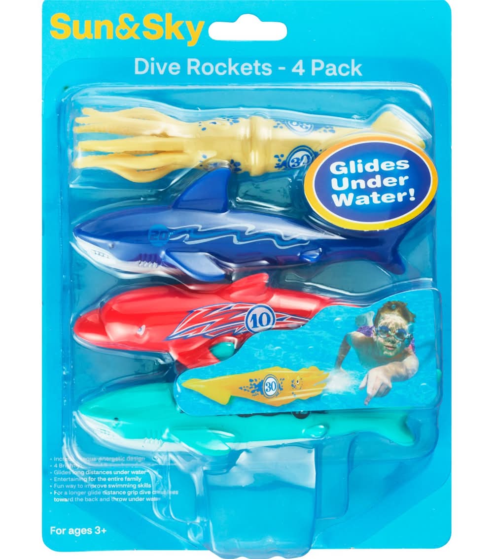 Sun & Sky Dive Rockets, 4 Ct