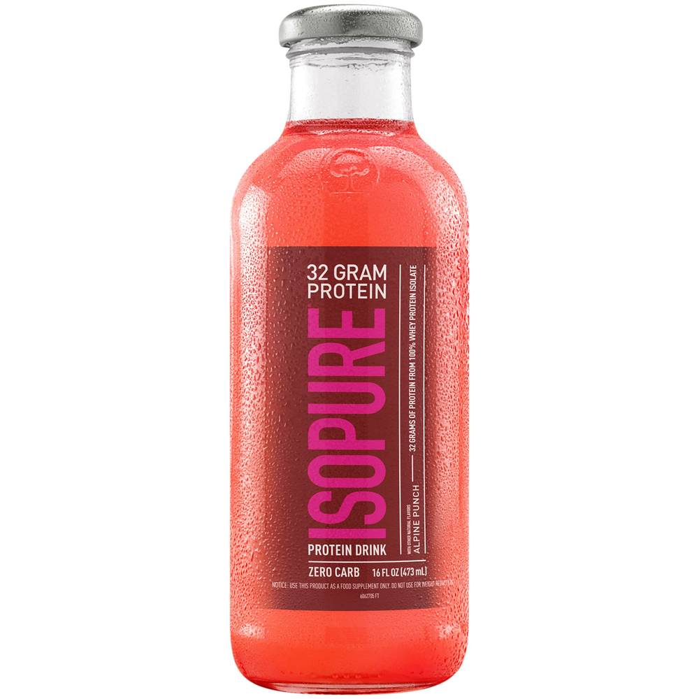 Isopure Zero Carb Protein Drink (16 fl oz) (alpine punch)
