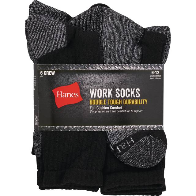 Hanes Work Crew Socks (male/6-12)(6ct)