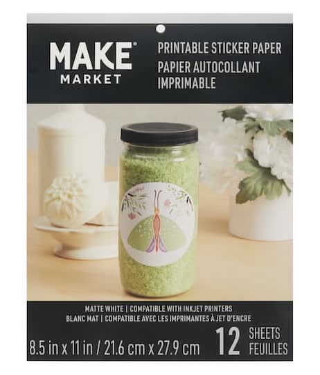 Make Market Printable Sticker Paper (12 ct) (8.5" X 11")