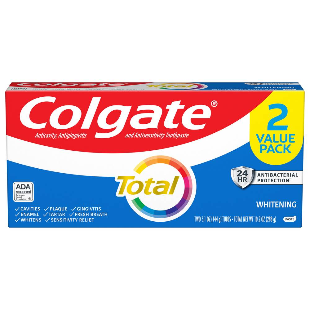 Colgate 2 Value pack Total Whitening Toothpaste