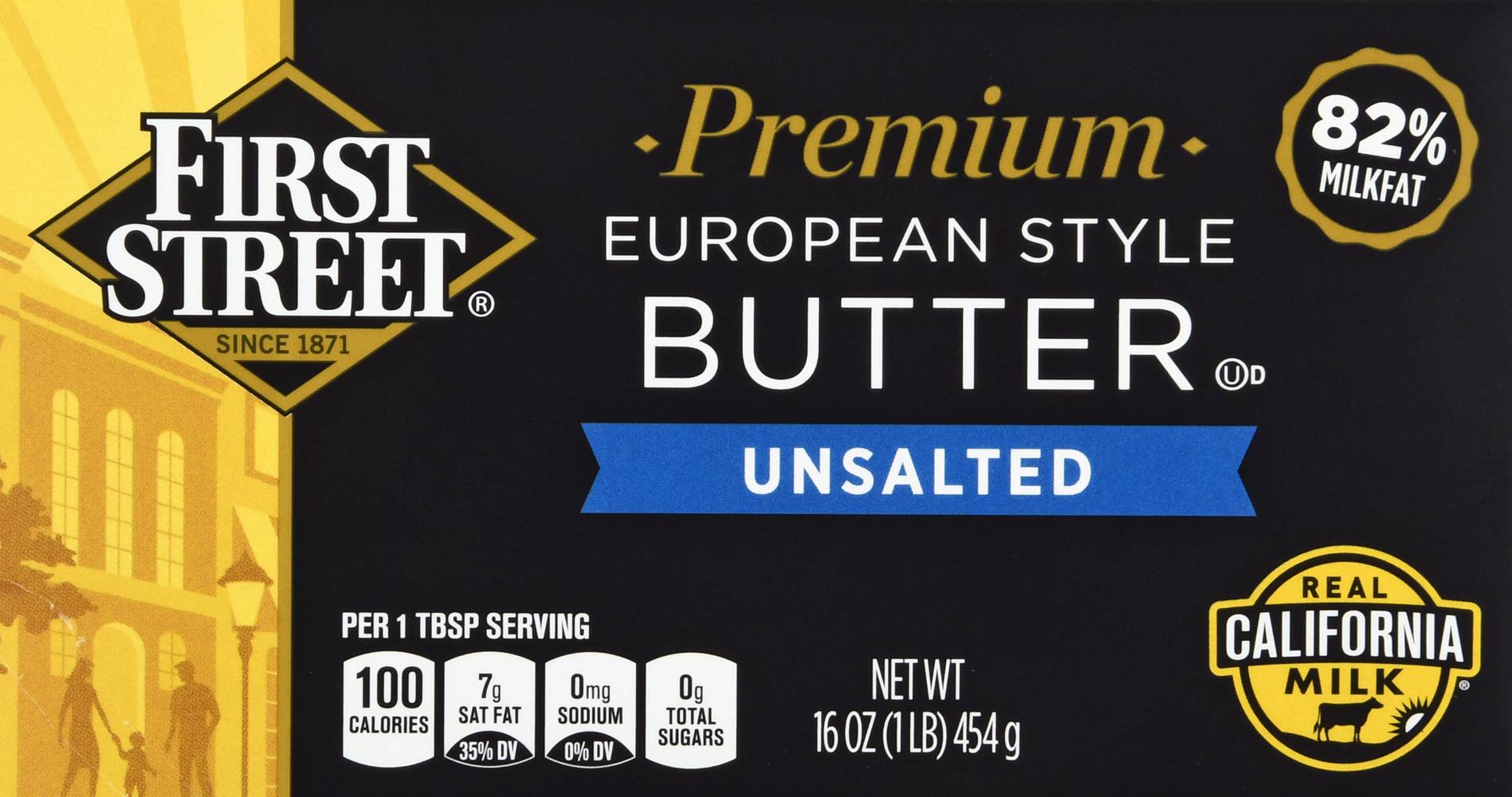 First Street Unsalted Euro Style Butter Quarters (16 oz)