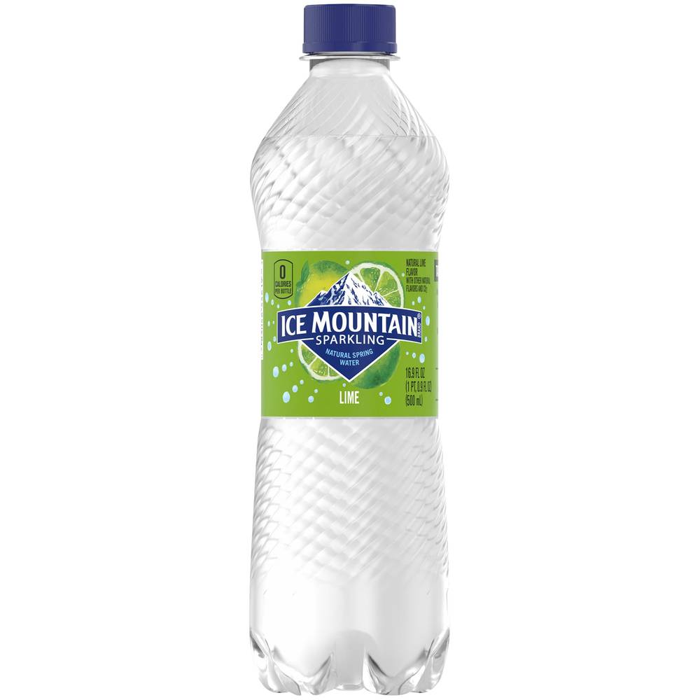 Ice Mountain Zesty Lime Sparkling Water (16.9oz plastic bottle)