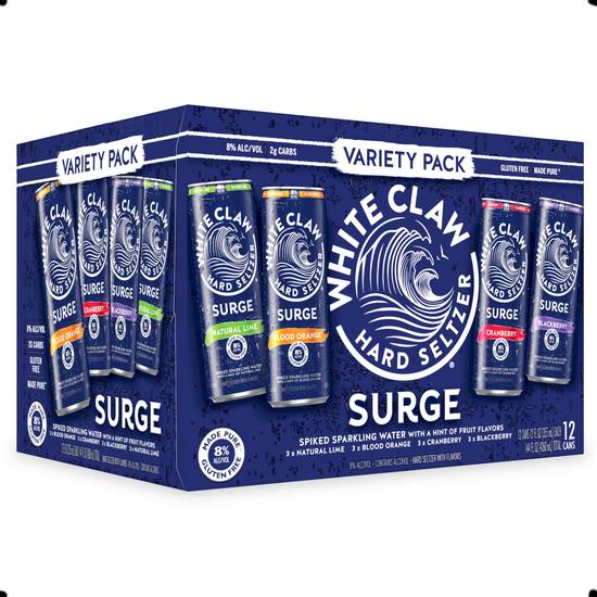 White Claw Surge Hard Seltzers Variety pack (12 ct, 12 fl oz)