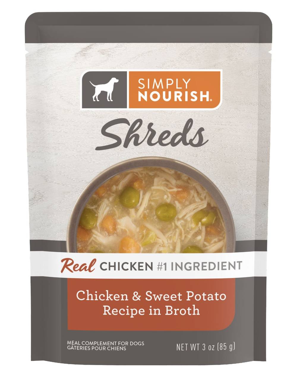 Simply Nourish Original All Life Stage Chicken & Sweet Potato Dog Meal Topper (3 oz)