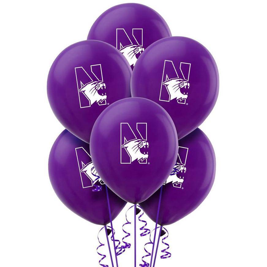 Uninflated 10ct, Northwestern Wildcats Balloons