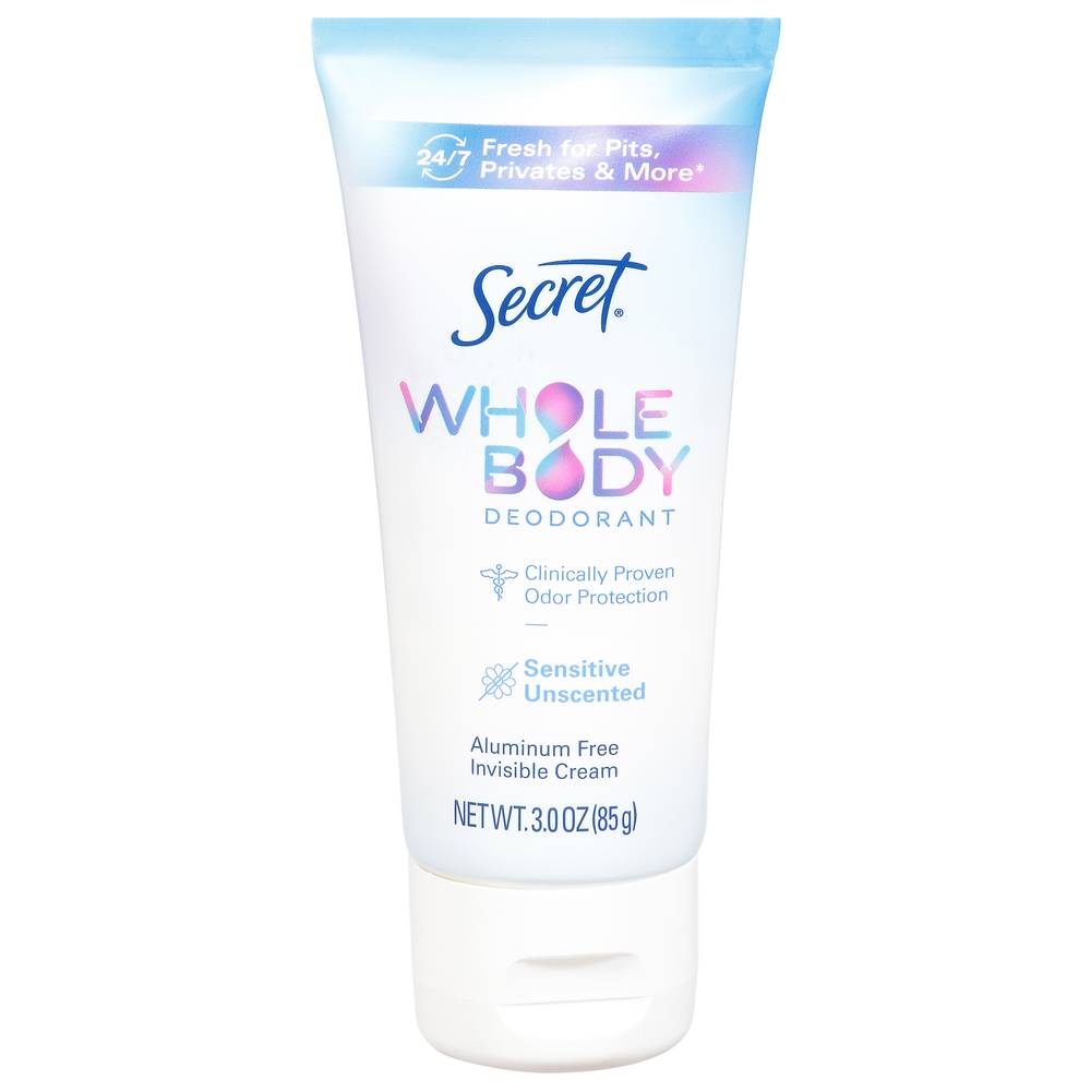 Secret Whole Body Sensitive Unscented Deodorant