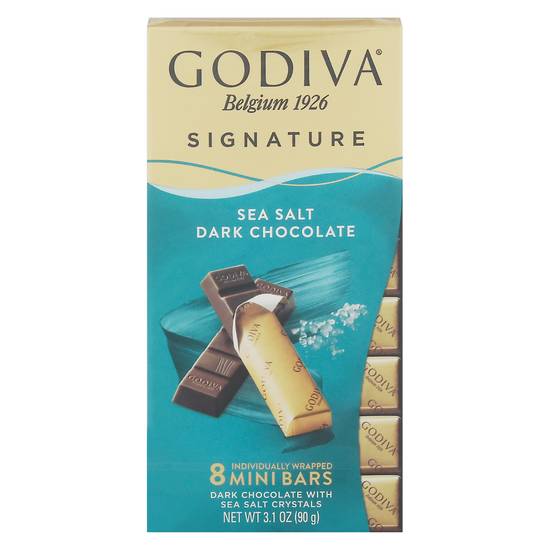 Godiva Signature Sea Salt Dark Chocolate Mini Bars (8 ct)