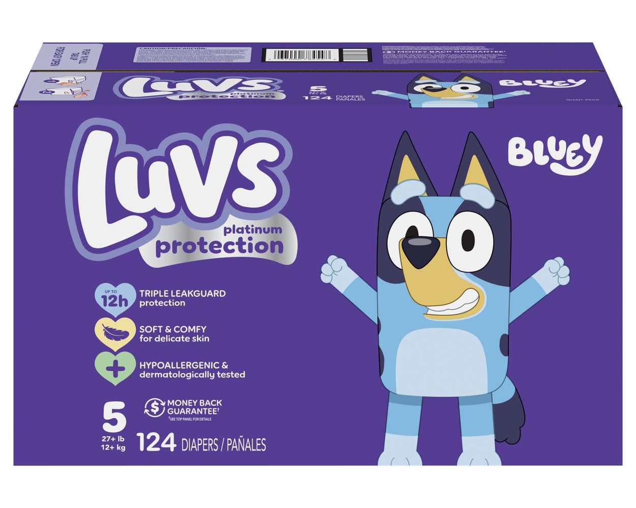 Luvs Pro Level Leak Protection Hypoallergenic Diapers, Stage 5 (124 ct)
