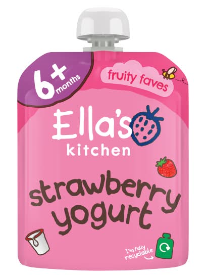 Ella's Kitchen Organic Strawberry Greek Style Yoghurt Baby Food 6+ Months (90g)