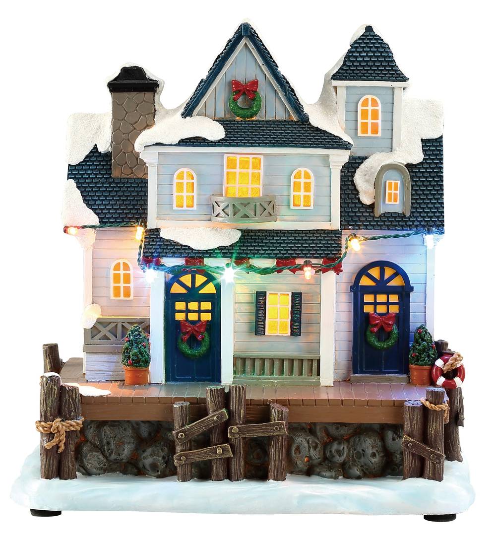 Carole Towne Carole Towne Olivia's Christmas By The Sea Lighted Musical Village Scene | NM-X23031AA