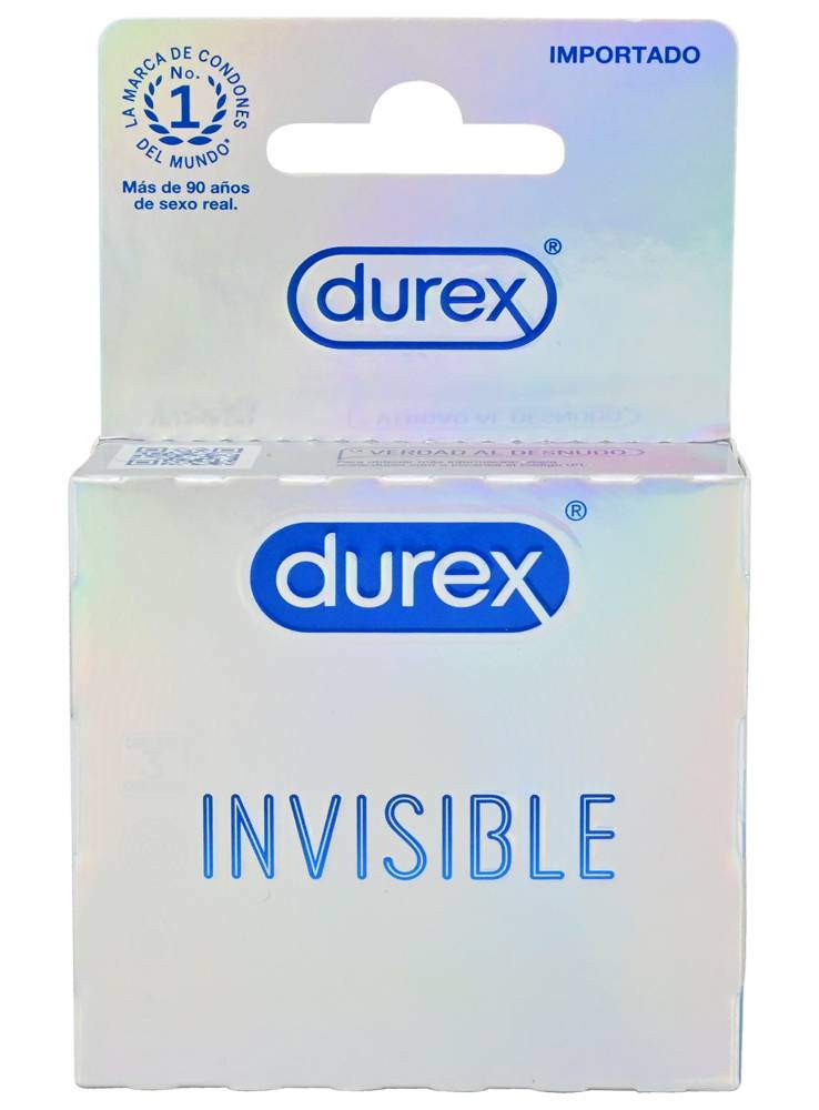 Durex PRESERVATIVOS INVISIBLE CAJ*3