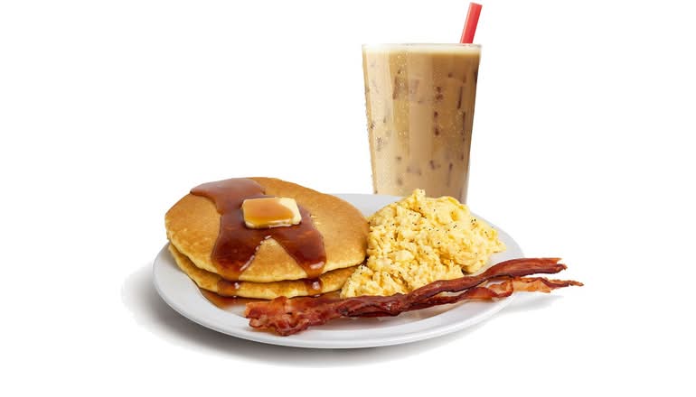 Flapjack Breakfast with Iced Coffee