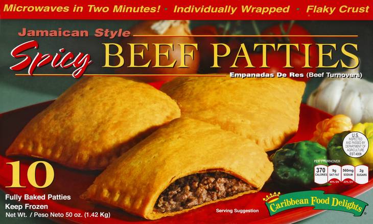 Caribbean Food Delights Spicy Beef Patties