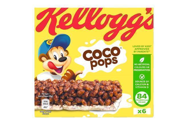 Kellogg's Coco Pops Cereal Bar 6pk