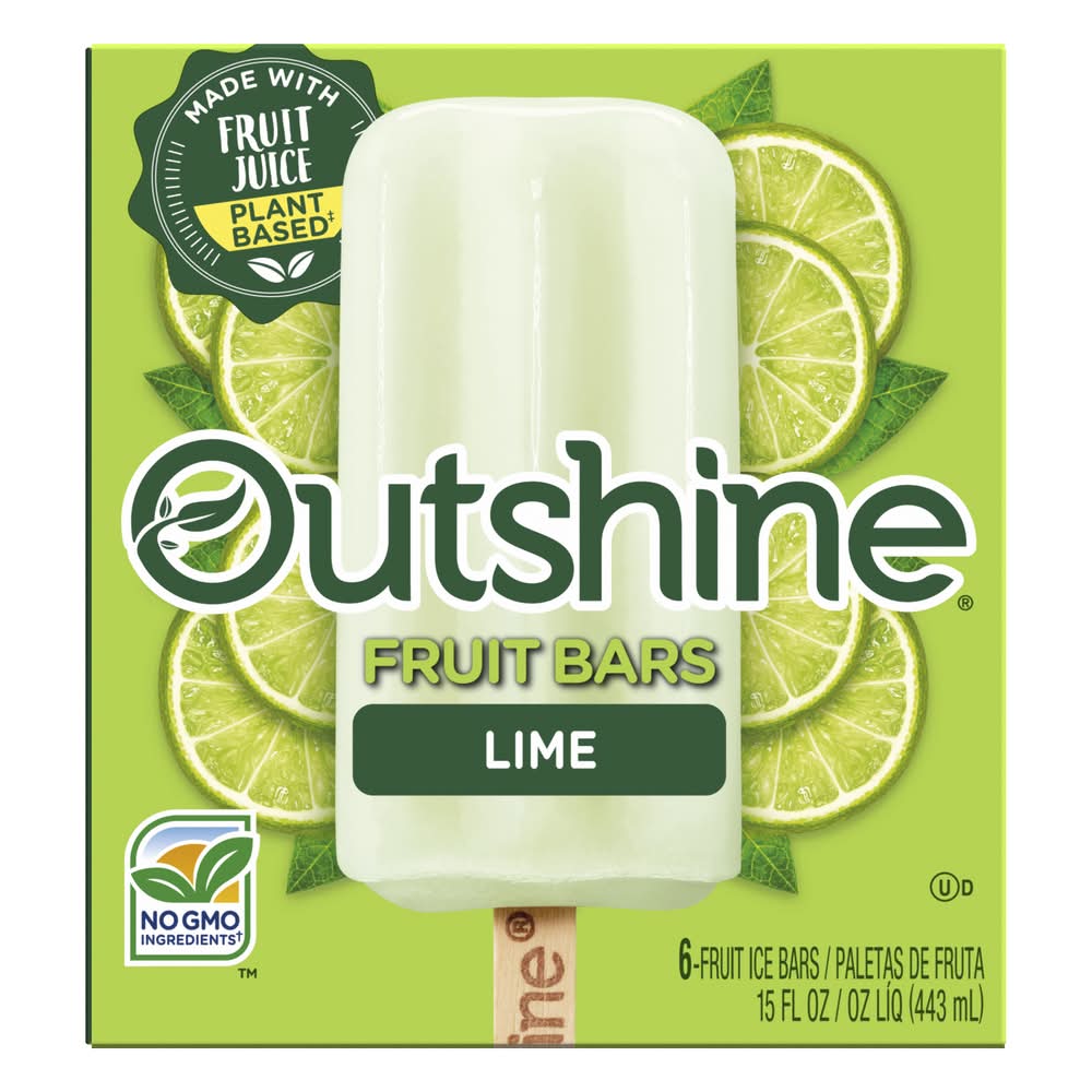 Outshine Fruit Ice Bars, Lime (2.5 fl oz, 6 ct)